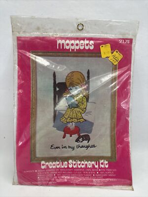 Ever In My Thoughts Memorial Vintage Needlepoint Kit by Moppets - Vogart Crafts