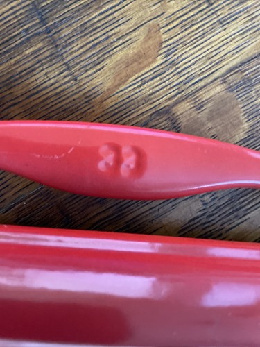 Le Creuset #33 Red Rectangular Cast Iron Skinny Flat Griddle 12.75"  x 8.5"