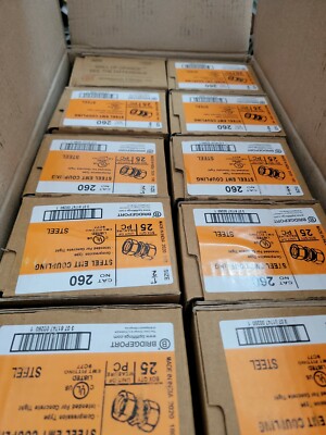Cat no 260 BRIDGEPORT 1/2'' EMT COMPRESSION COUPLINGS LOT OF 250