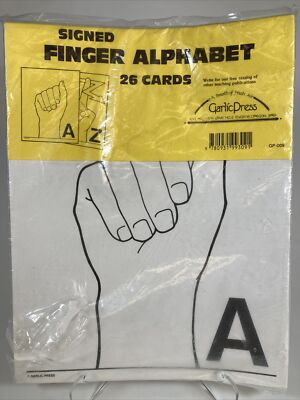 Signed Finger Alphabet Cards A to Z Signing