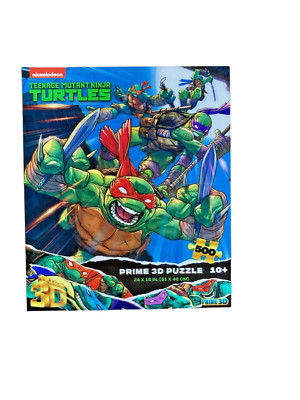 Nickelodeon Teenage Mutant Ninja Turtles TMNT 500pc 3D Puzzle 24''x18'' New In Box