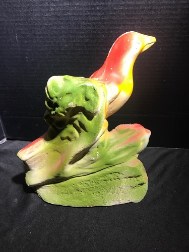 VINTAGE CARNIVAL CHALKWARE Bird in Flowers & Nest