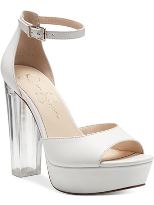 

JESSICA SIMPSON Женские белые босоножки на платформе 1-1/2 дюйма Pisila на блочном каблуке, 7 м, Белый, JS-PISILA2