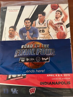 2015 MENS FINAL FOUR GAME DAY PROGRAM NCAA DUKE KENTUCKY MICHIGAN WISCONSIN
