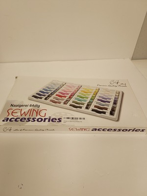 Thread And Matching Bobbin Kit 64 Rolls of Quality Thread and Metal Bobbins
