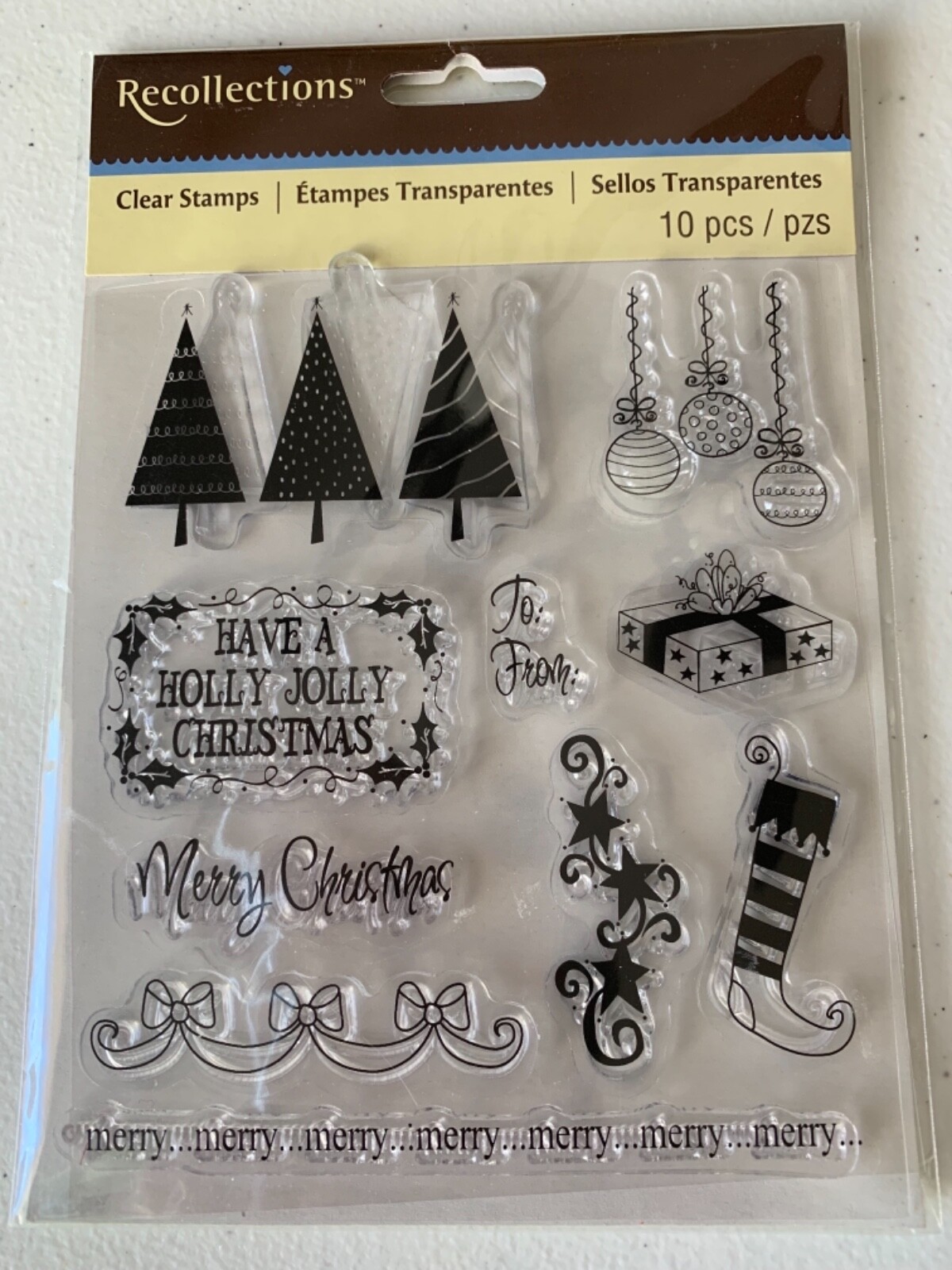 Lot of 3 Christmas Stamp Sets Penny Black, W+9 and Recollections