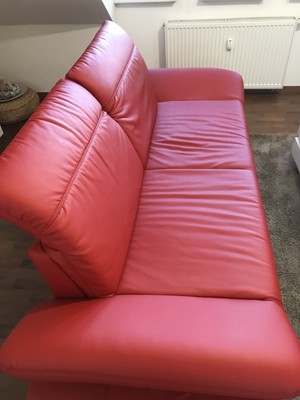 Ledersofa Rot