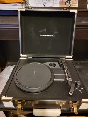 Crosley   Executive - Black / White Faux Leather Finish - Record Player