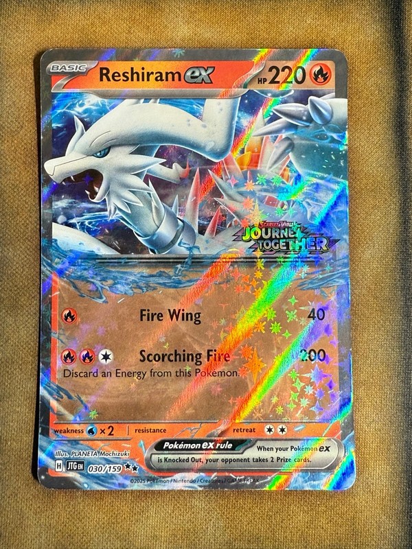 Pokemon Reshiram EX 030/159 Journey Together Stamped Promo Holo NM