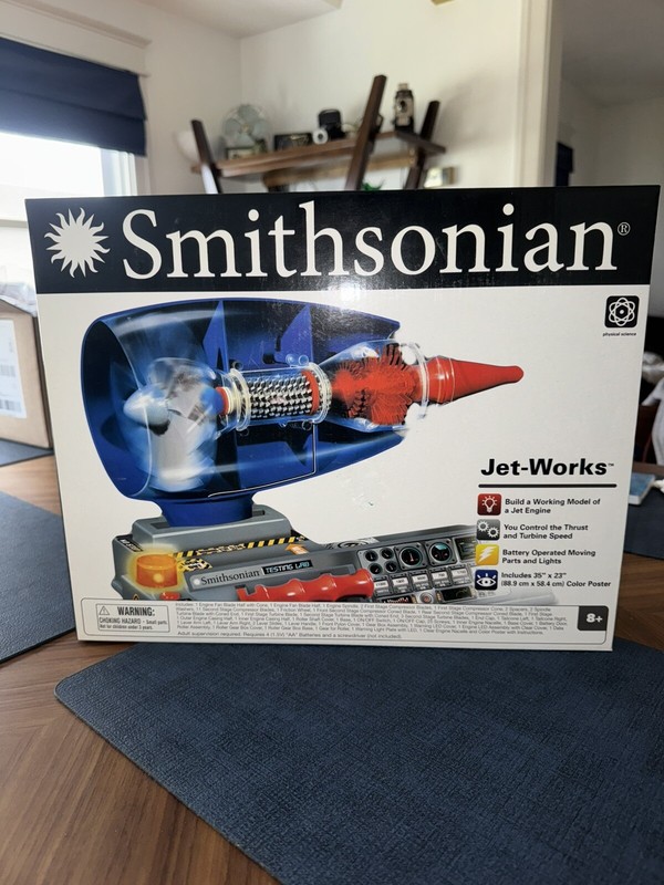 Smithsonian Jet Works Model Kit Working Jet Engine Model #944982
