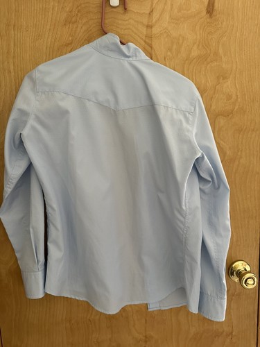 Women's 4/32 Light Blue Tailored Sportsman Horseback Riding Show Shirt