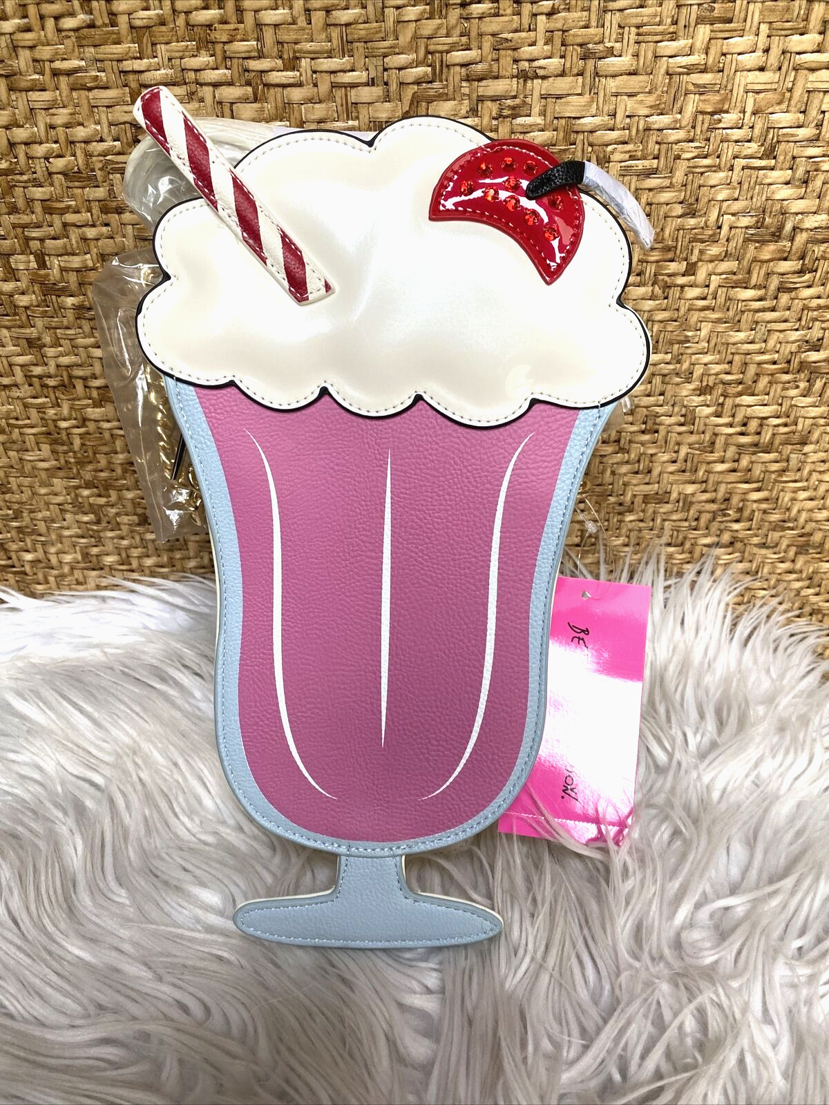 AUTHENTIC Betsey Johnson Kitch Novelty Ice cream sundae bag RARE NWT