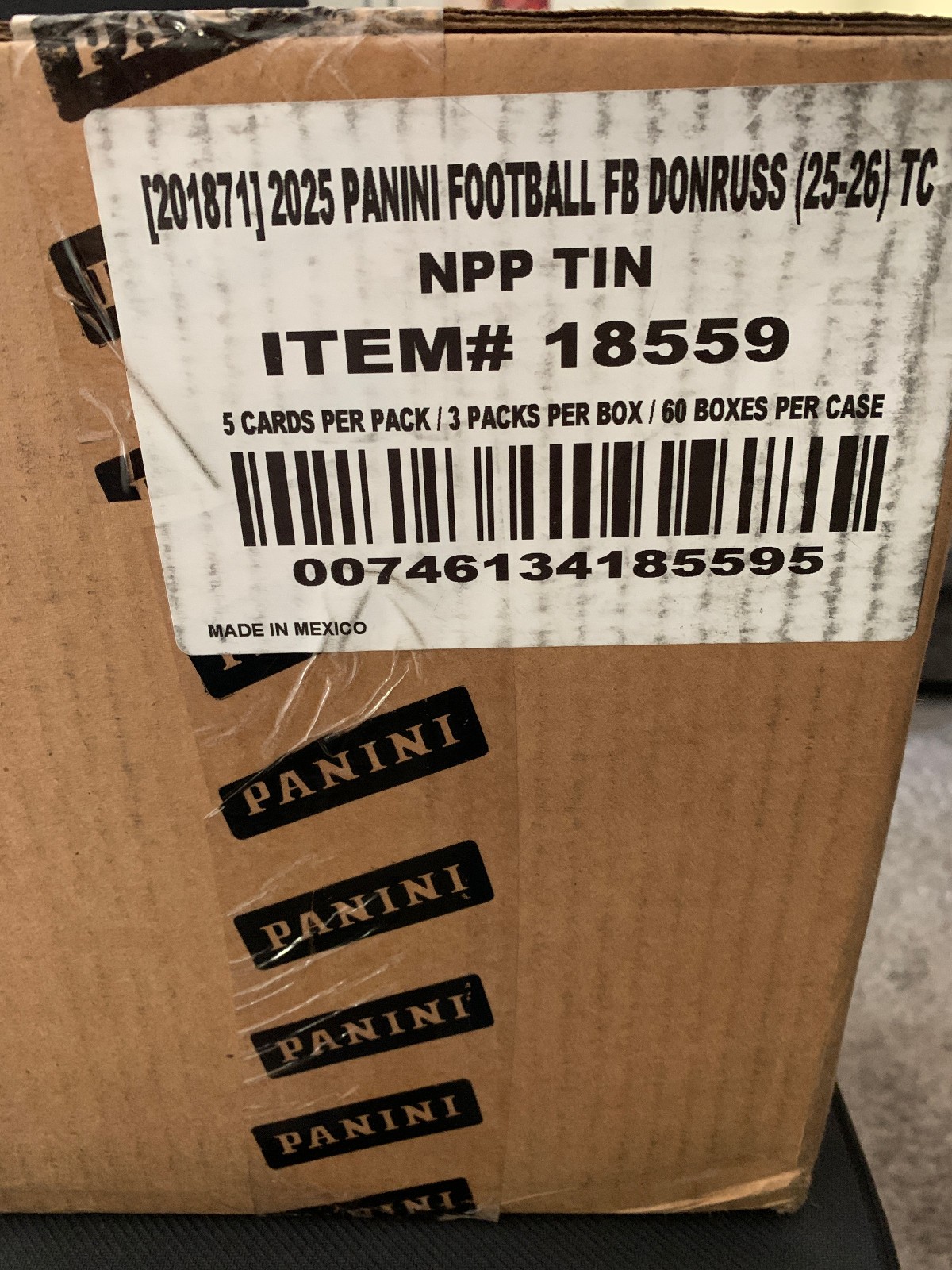 2025 Panini Donruss NFL Football Factory Sealed 60 Holiday Hobby Tin Case