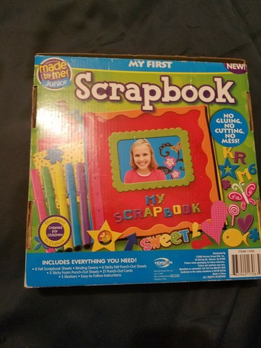 Made by Me Junior My First Scrapbook Kit Beginner Ages 5+ Kids Arts Crafts NEW!