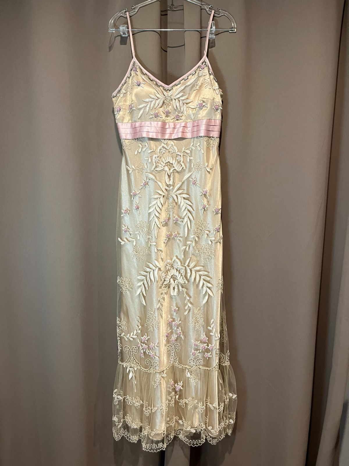 【新品未使用】acka sheer puff dress (beige) Acka sheer puff dress size1
