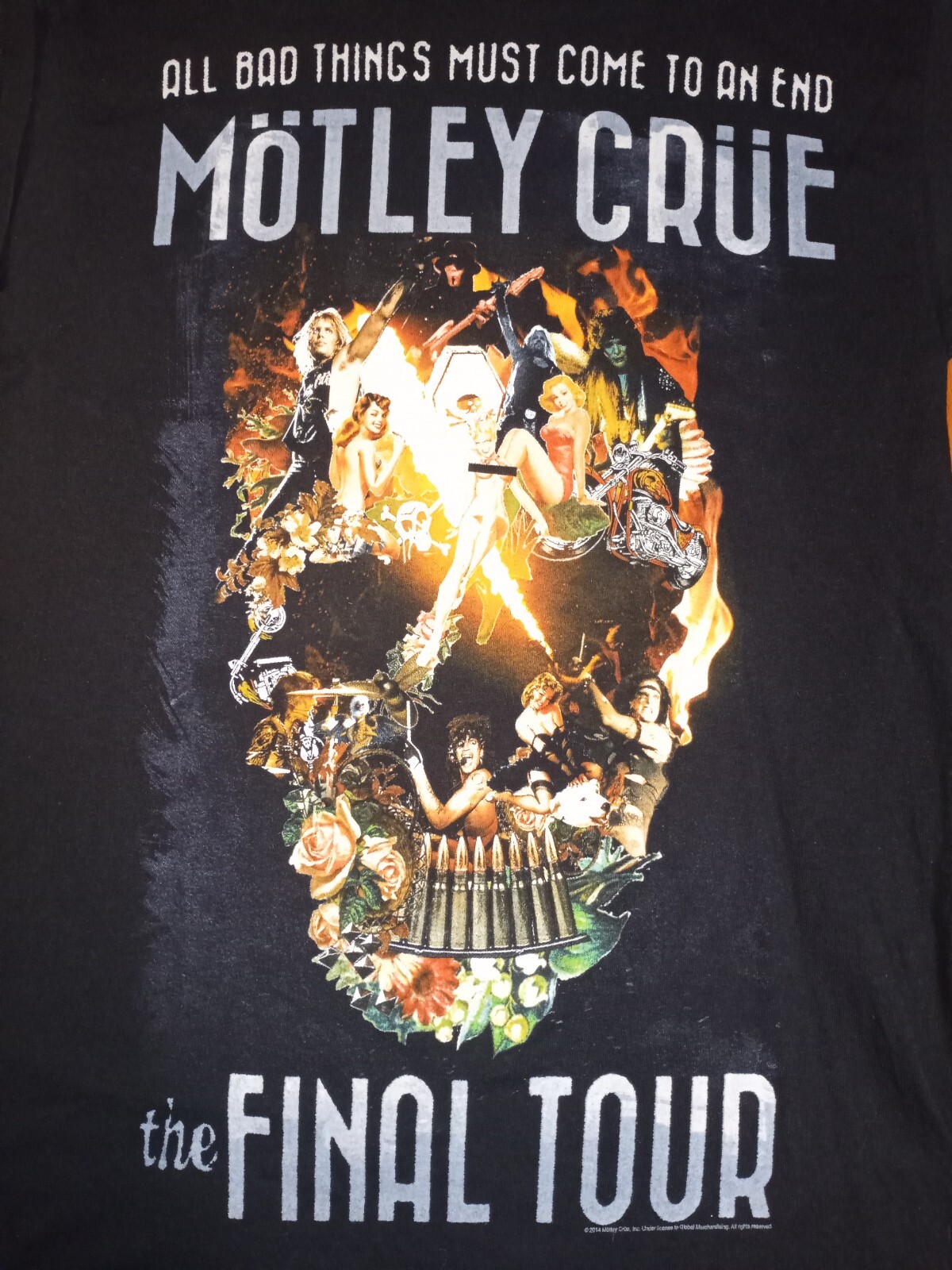 モトリークルー Tシャツ Motley Crue Final Tour 2014 VINTAGE 2014 MOTLEY CRUE FINAL TOUR T SHIRT..SIZE SMALL..19