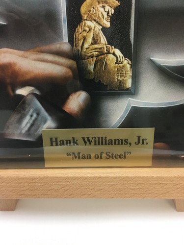 HANK WILLIAMS JR. SIGNED MAN OF STEEL LP COA PSA HOLOGRAM !!!