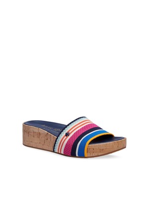 

LUCKY BRAND Женские темно-синие сандалии без шнуровки на танкетке 1, дюйма на платформе Breeze, Navy, K3312