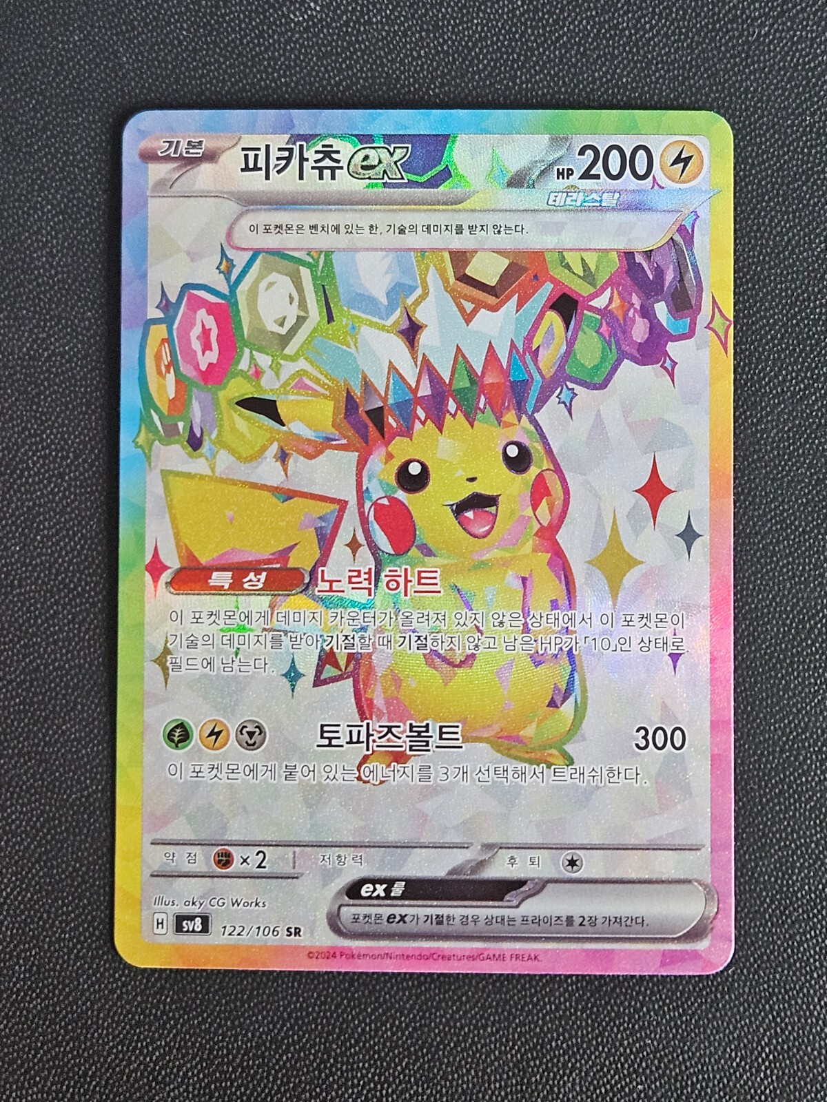 Pokemon Super Electric Breaker Pikachu ex sv8 122/106 SR