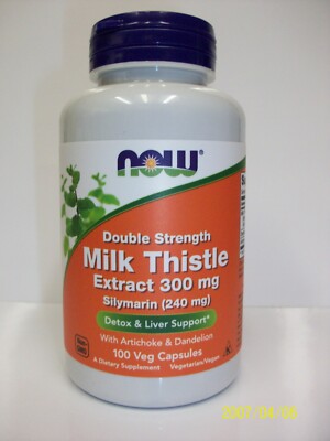 NOW Milk Thistle Extract (Silymarin) 300 mg With Artichoke & Dandelion 100 Cap