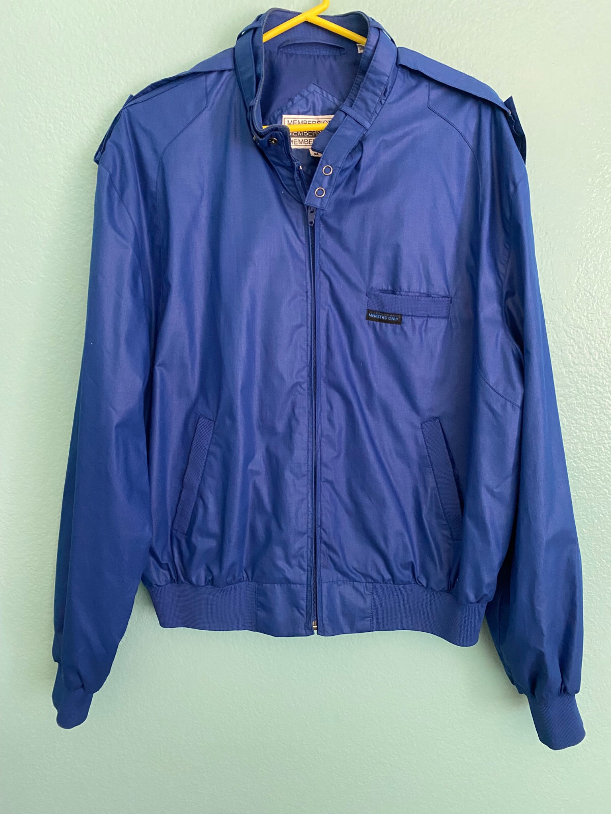Vintage Members Only BLUE Jacket Cafe Racer Bomber Men's