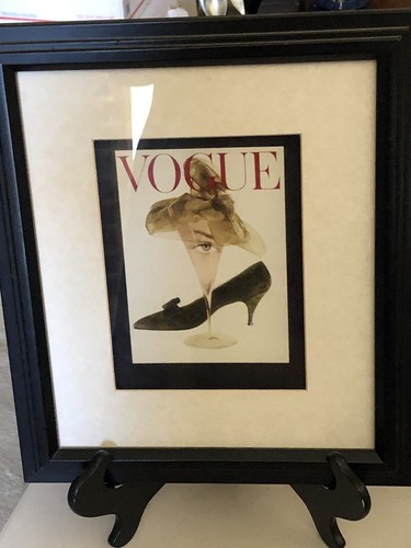 VTG OCTOBER 1957 VOGUE COVER PRINT FRAMED JOHN RAWLING HIGH VTG OCTOBER 1957 VOGUE COVER PRINT FRAMED JOHN RAWLING HIGH