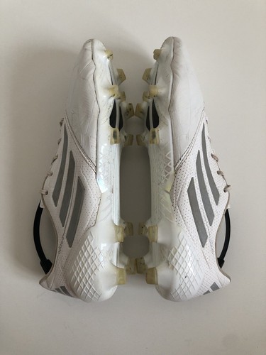 Adidas Adizero F50 4 Leather FG White Silver Metallic