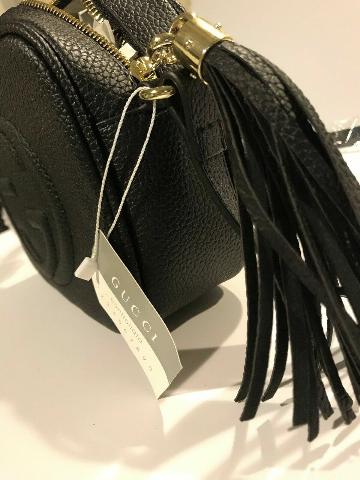 Gucci Black Disco Bag Crossbody Mrssenger Leather Soho