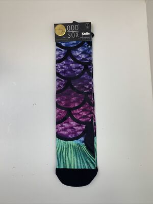 NEW Odd Sox Crush Grape Soda Dr. Pepper 7 Up Purple Knit Crew Socks Size 6-13