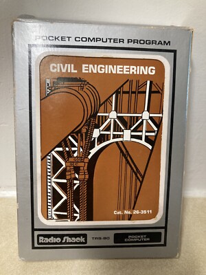 Civil Engineering  Software For TRS-80 Radio Shack