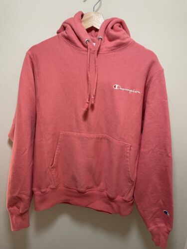 Men’s Vintage Champion Reverse Weave Hoodie Sweatshirt Salmon Pink SPELL OUT S Men’s Vintage Champion Reverse Weave Hoodie Sweatshirt Salmon Pink SPELL OUT S