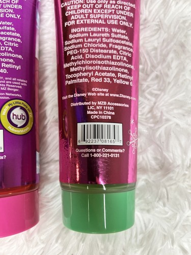 Lot of 2 Disney Princess Gingerbread & My Little Pony Spiced Apple Body Washes