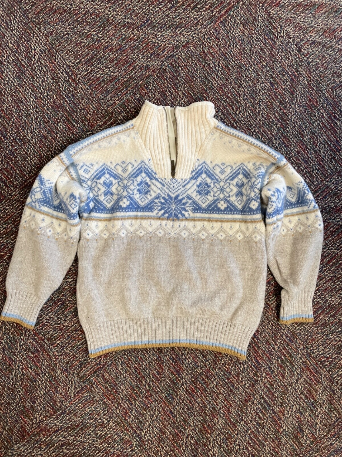 Dale of Norway ノルディックセーター 00s ノルウェー製 DALE OF NORWAY 雪柄 ノルディック柄 ハーフ
