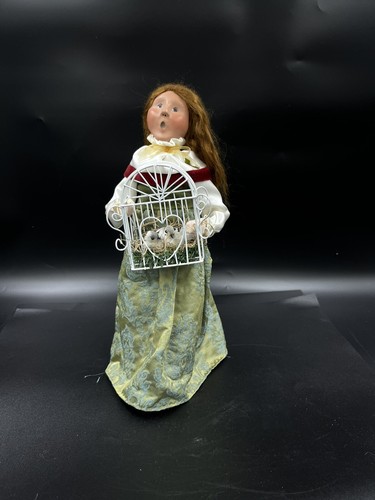 Byers' Choice Carolers 2007 Two Turtle Doves 12 Day of Christmas Woman Bird Cage