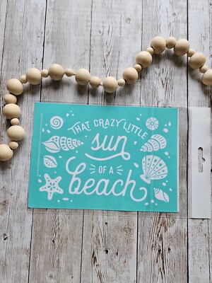 NIP Retired Size A Transfer  (5'' x 7'')- That Crazy Lil Sun Of A Beach