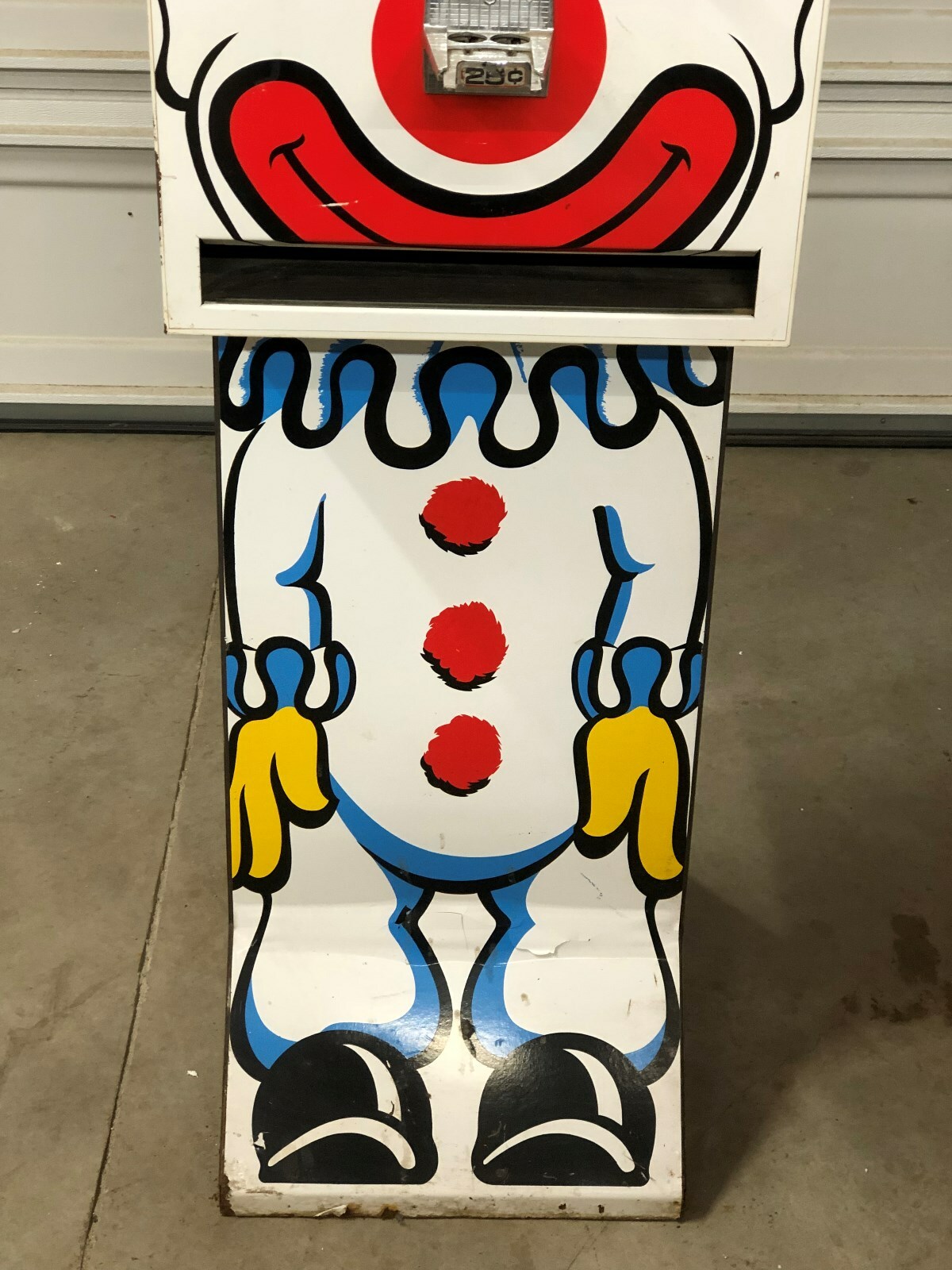 LQQK! Vintage Cool CLOWN Vending Machine COMET Candy COIN OP 6 Slot Antique OLD