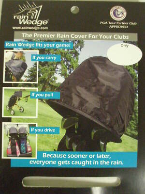 Rain Wedge Rain Cover (Black, 42'' L X 2.5'' W) Golf Bag Cover NEW
