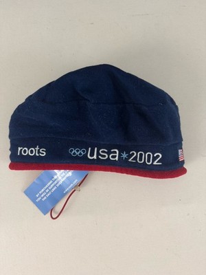 VINTAGE Olympic USA 2002 Navy & Red Fleece Beret Hat Collectable Memorabilia Y2K Vintage Roots HAT 2002 Olympics Team USA Beret Fleece Red  main image 2