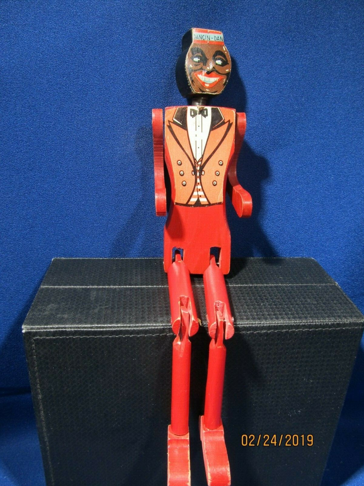 An antique Ragtime, Dancin'-Dan, Black Americana Dixieland, Wooden Doll Toy