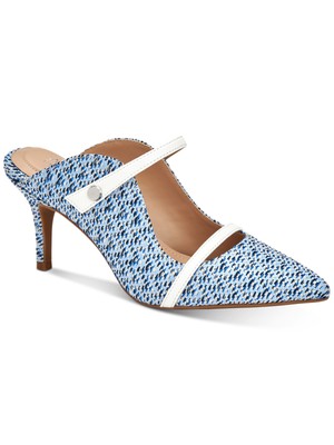 

ALFANI Женские светло-синие плетеные туфли без шнуровки с открытой спиной Jaaii Stiletto, Light blue, 10009258200