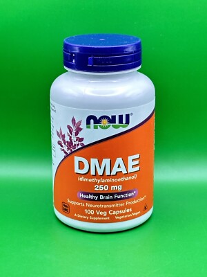 NOW FOODS DMAE 250 mg - 100 Veg Capsules Exp 04/2026