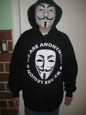 Anonymous We are Legion Expect us Hooded Hoodie sweatshirt protest