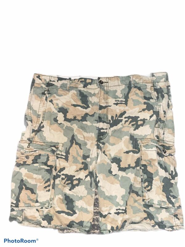 Levis Mens 40 Camo Cargo Shorts Jungle Camouflage Green Brown Metal Buttons C38