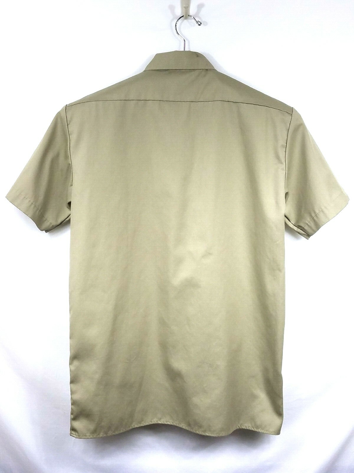 Dickies Khaki Tan Men's Work Shirt Size Medium Button Front Short Sleeve