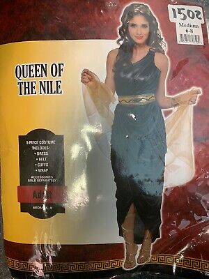 Women Queen Of The Nile Historical Theme Party Halloween Costume Size Medium 6-8