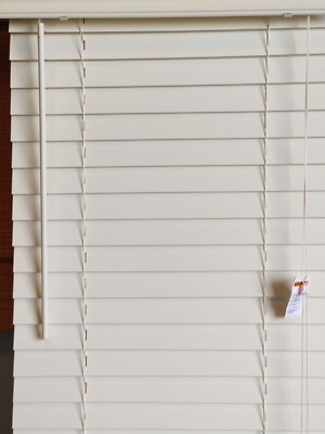 2 inch Faux Wood blinds 60W'' X 64''L  - Alabaster CLOSE OUT
