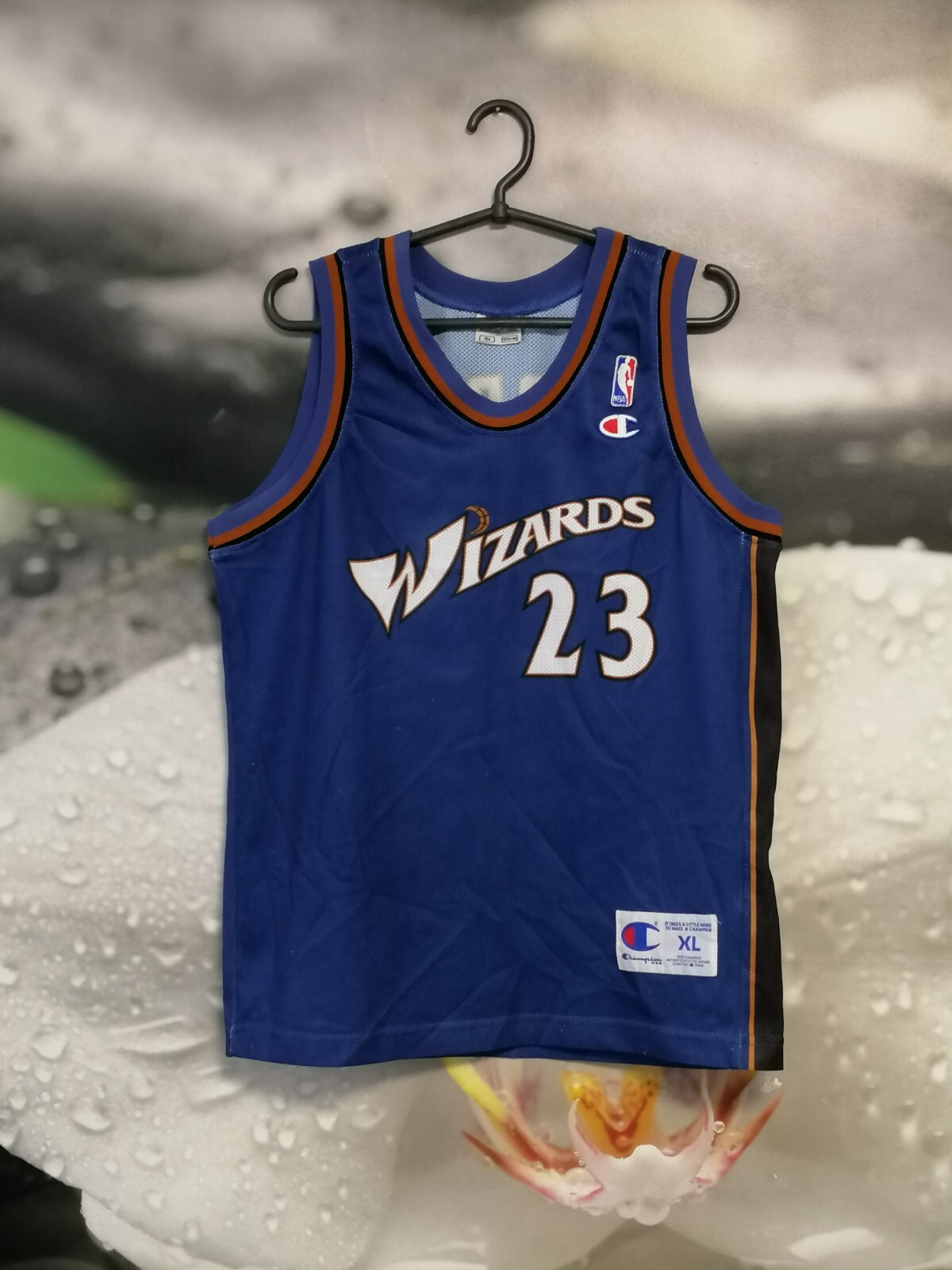 美品 Champion NBA WIZARDS 23 JORDAN Jersey Champion MICHAEL JORDAN No. 23 WASHINGTON WIZARDS (Size 44