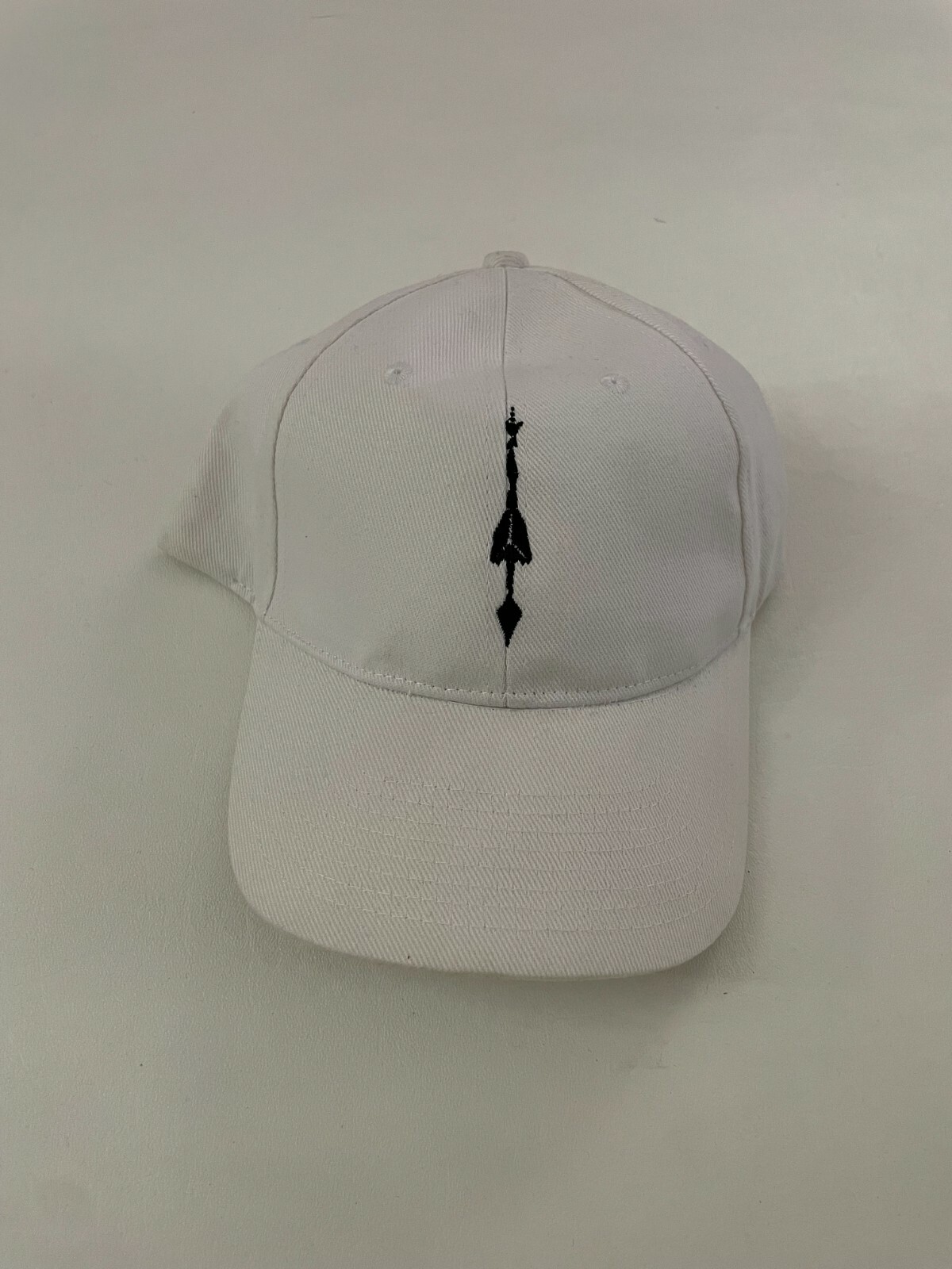 Form Embroidered Graphic White Adjustable Baseball Hat One