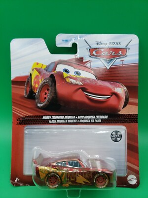Disney Pixar Cars: MUDDY RUSTEZE RACING CENTER LIGHTNING McQUEEN Metal Diecast