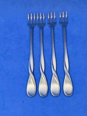 Oneida USA Stainless Cocktail Seafood Fork Satin Aquarius Pattern Normal Wear